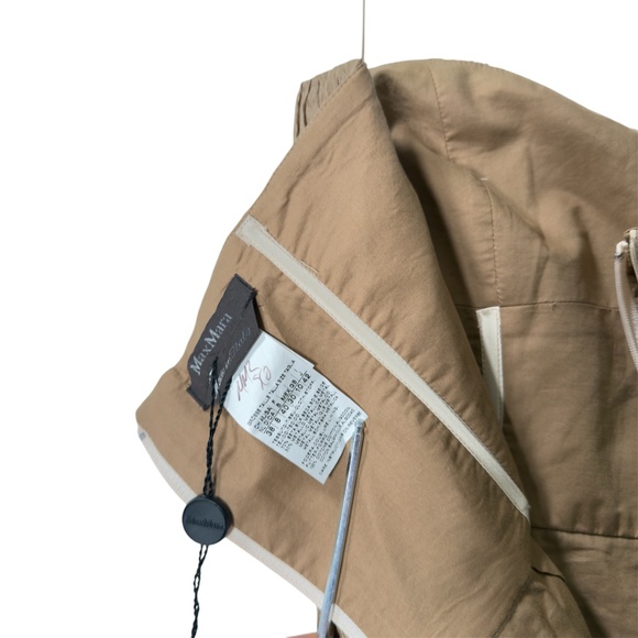 Max Mara Strapless Crinkle Column mini Dress Taupe Textured Strapless Gown US 6 - Picture 4 of 9